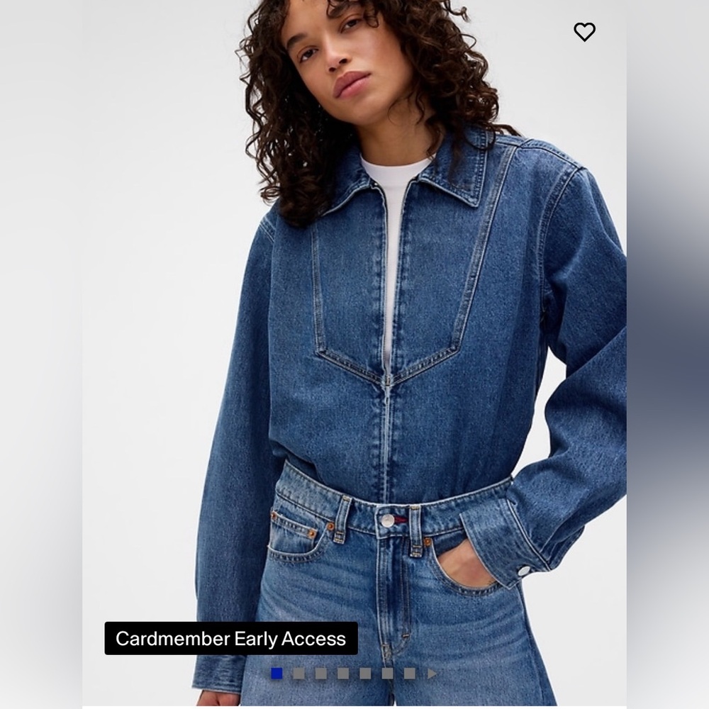 Gap x Victoria Beckham Denim Zip Shirt